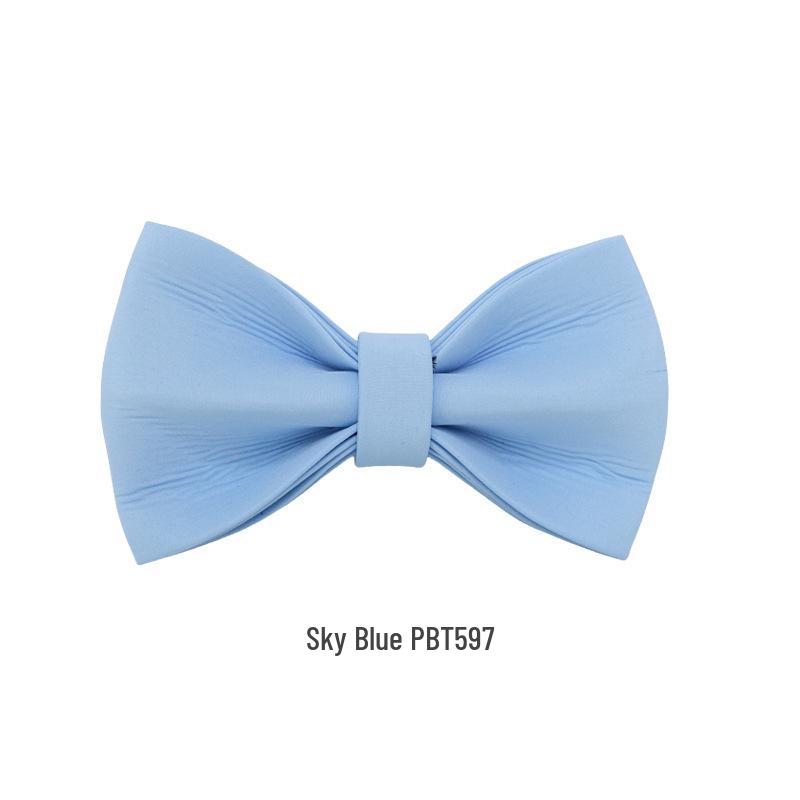 PLATTCO Handmade Sky Blue Pet Collar Bow Tie (PBT597) L (10x6cm)