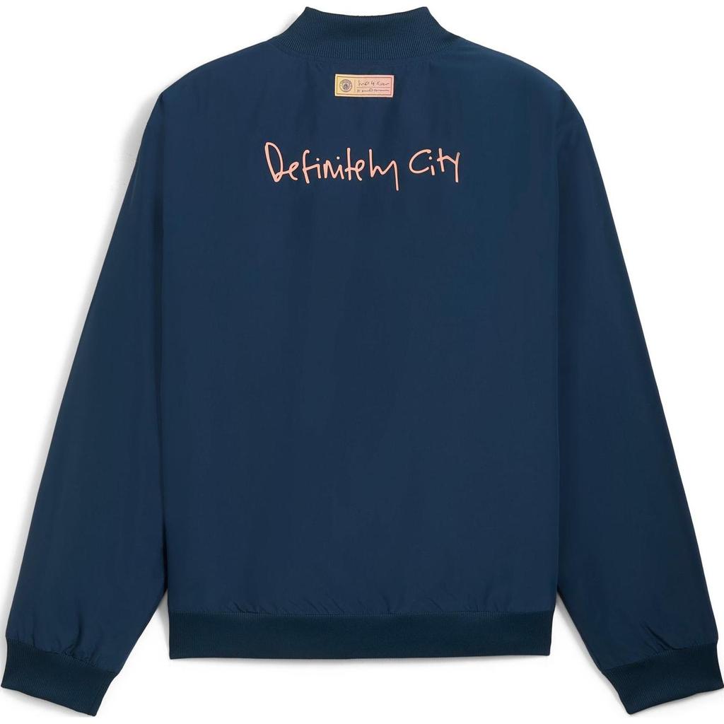 Puma Manchester City FW24 Outdoor Casual Sports Zip Collar Jacket Men jackets Ocean-Blue 778216-54