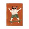 Funny Animals Cool Lion Dog Scooter Gorilla Skateboard Posters Prints Wall Art Canvas Nursery Pictures for Baby Kids Room Decor