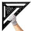 30 Cm Carpenter's Square In Aluminum Alloy - Black Metric Triangle Square 90°/45°