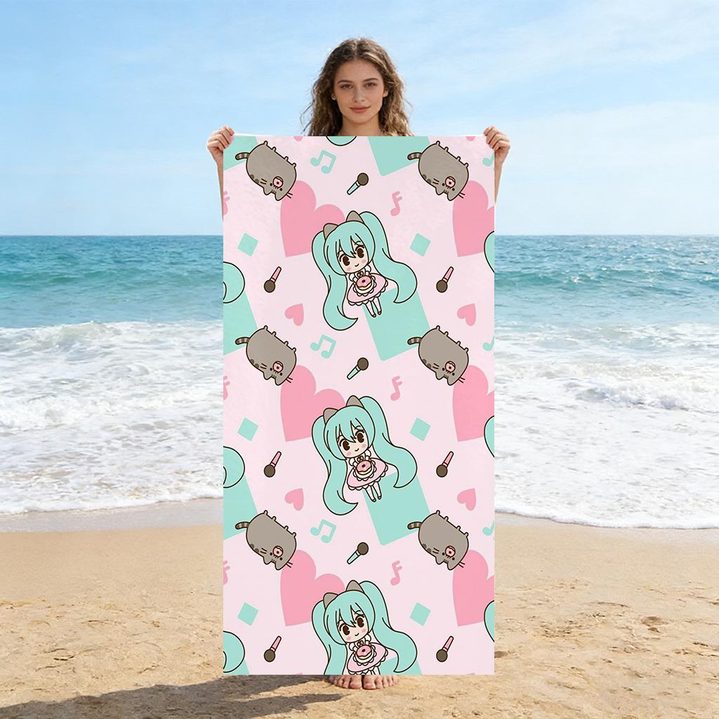 

Cartoon Beach Towel Quick-drying Super Absorbent M-MikueS-ES Towel Suitable for Beach Vacation Pool Gym Summer Gift for Friends W40*H60(CM)