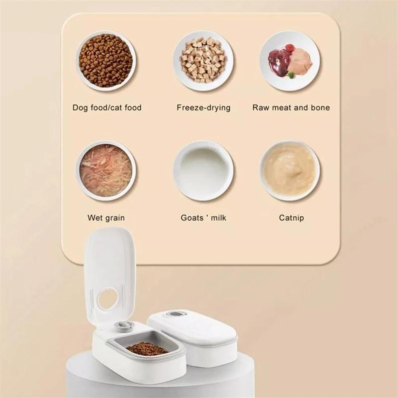 Large Capacity Pet Automatic Feeder with Timer Removable Washable Smart Timing Wet and Dry Cat Food Dispenser Pet Accessories