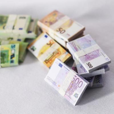 200 vellen 1/12 Poppenhuis Miniatuur Euro Papiergeld Model Speelgoed Accessoires