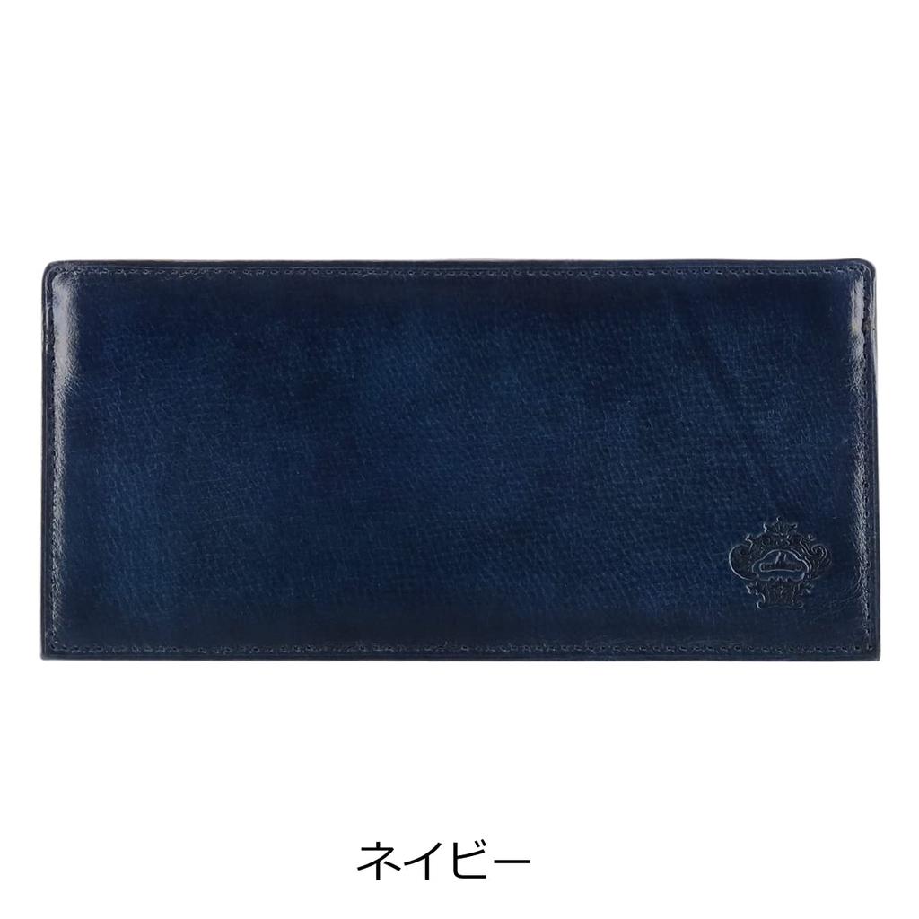 Long Wallet Genuine Leather Patina Patina Made in Japan Billfold Card Case Cowhide Leather Navy [Orobianco] Men's ORS-071609