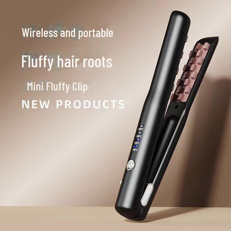 Wireless Dual-Use Curling Iron & Hair Straightener - USB Rechargeable Mini for Fluffy or Straight Hair