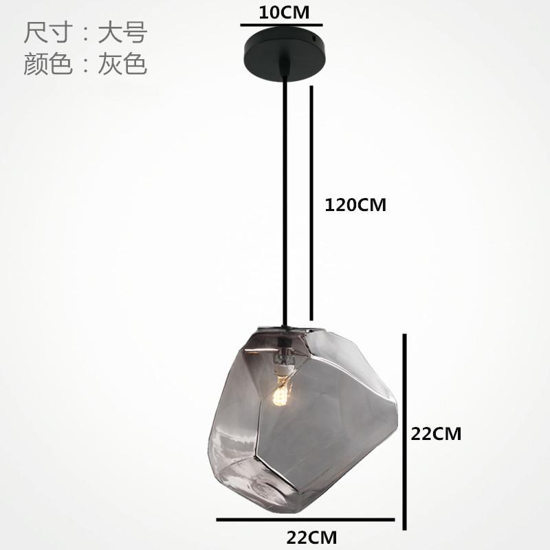 Simple Stone Glass Pendant Light Colorful Indoorp The Restaurant Dining Room Bar Cafe Shop Lighting Fixture