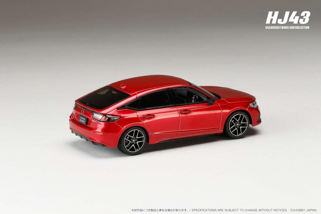 HJ43 Scale Honda Civic Premium Crystal Red Metallic 1/43 (FL4) eHEV (Finished Product)