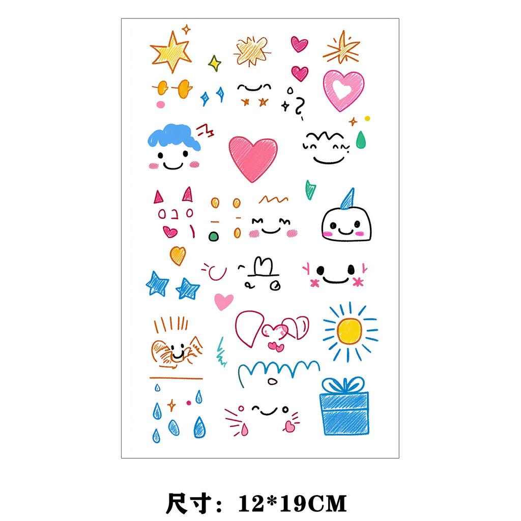 Dopamine Color Butterfly Animal Love Star Fireworks Small Picture Finger Tattoo Sticker