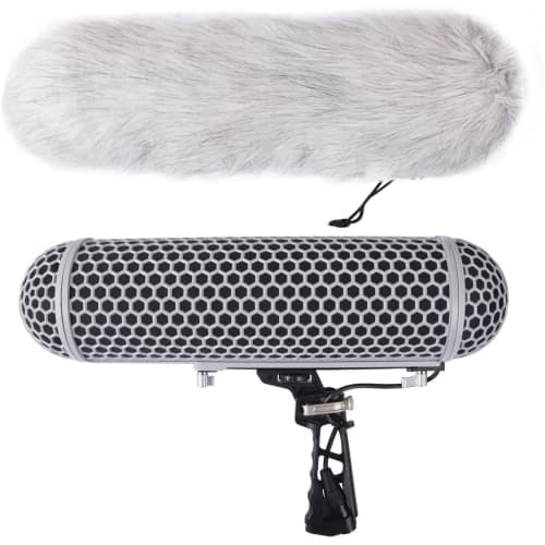 

Micolive Blimp Microphone Windshield Brim Windscreen-Style Protective Cage with Rycoat Shock Mount Suspension System Compatible with NTG1, NTG2, NTG3,