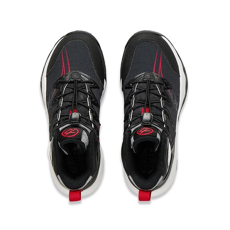 Li Ning Primary 3.0 V2 Comfortable Shock Absorption Mid-Top Kids Basketball Shoes Kids Sneaker Black YKBT074-9
