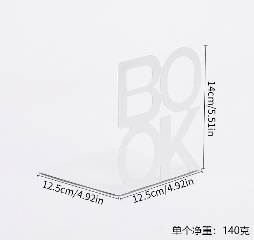 Metal Book Stand Office School Storage Booklet Bookend Card Modeling BOOK Baffle