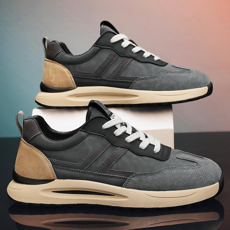 

Men s shoes dad shoes running shoes 2024 new winter new breathable Forrest Gump versatile casual sports shoes men s trendy shoes 44 сірий колір