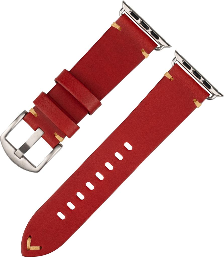 Genuine Cowhide Leather Watch Strap Replacement for Apple Watch Series 3 4 5 6 7 8 9 S9 Durable Smart Watch Wristband Accessory