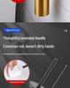 Wall-Mounted Stainless Steel Toilet Brush with Odor-Proof Long Handle and Round Holder for Bathroom Cleaning