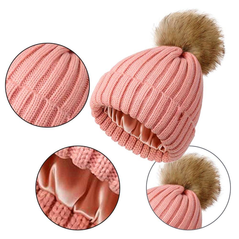 Soft Pom Pom Beanies Keep Warm Warm Knit Hats Fashion Snow Ski Caps  for Men Women