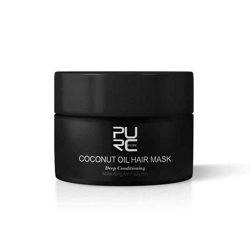 PURC Coconut Oil Hair Mask Moisturizing Soften Hair Conditioner Repair Damaged Frizz Smoothing Nourishing Hair Mask Hair Care 50ml