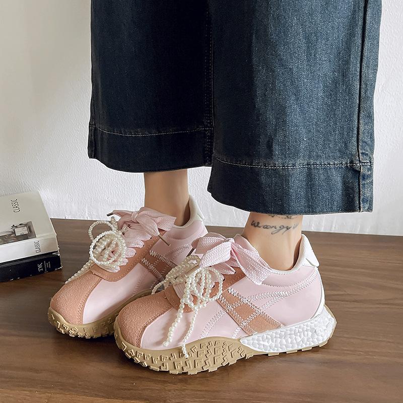 Ballet style thick-soled inner height-increasing Forrest Gump shoes for women's 2025 new small height-increasing and thin casual sports women's shoes