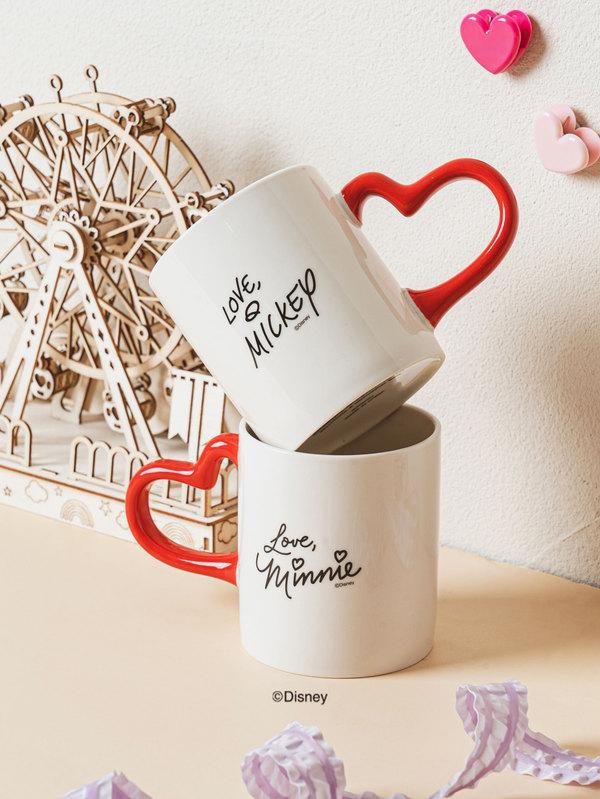 Disney Mickey & Minnie Ceramic Mug Set - 330 ml (Set of 2)