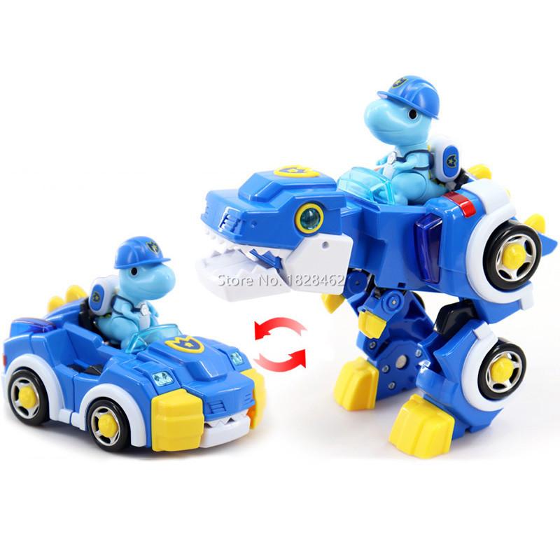 

Toys Police Car Big Super Dino ABS Deformation to Dinosaur Action Figures SuperDino Transformation Mecha Car/Rescue Plane Toy