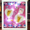 Newborns Foot Print Photo Frame 3D Foot Print Molds Photo Frame Baby Molds With Light Soft Clay DIY Handprints Infant Souvenir