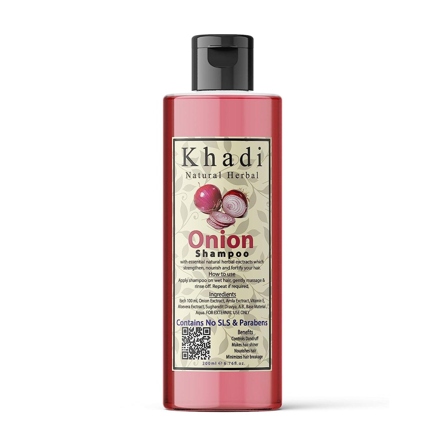 

KHADI NATURAL Шампунь травяной луковый для роста волос, 200 мл