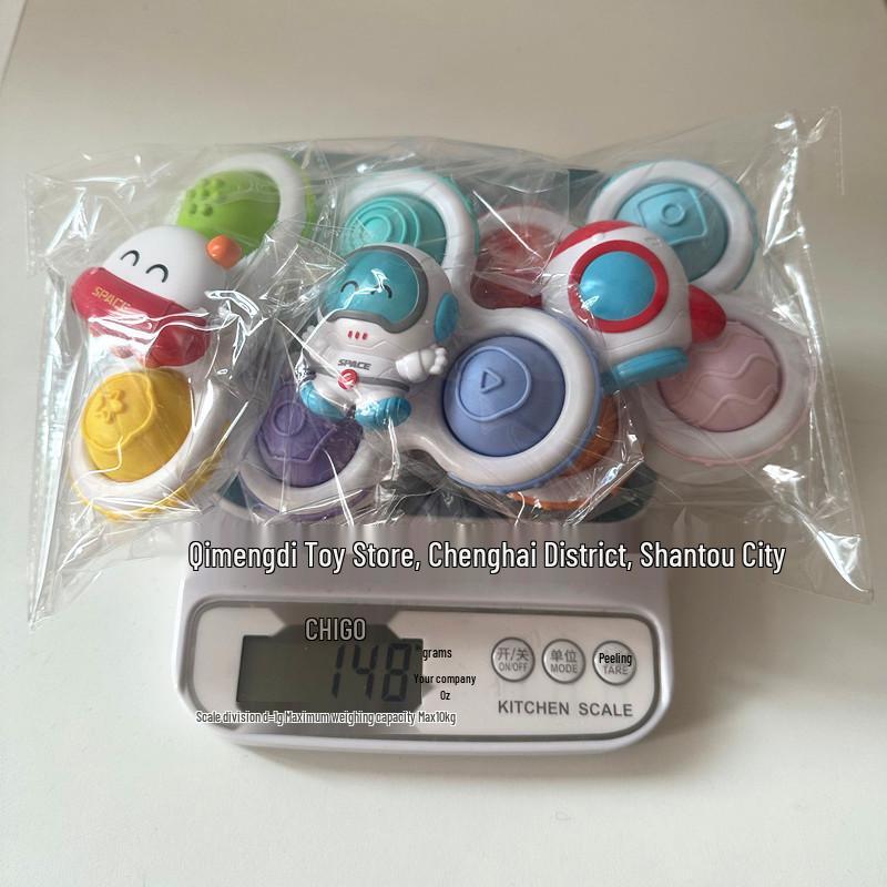 Educational Baby Cartoon Teether & Bath Spinner Toy