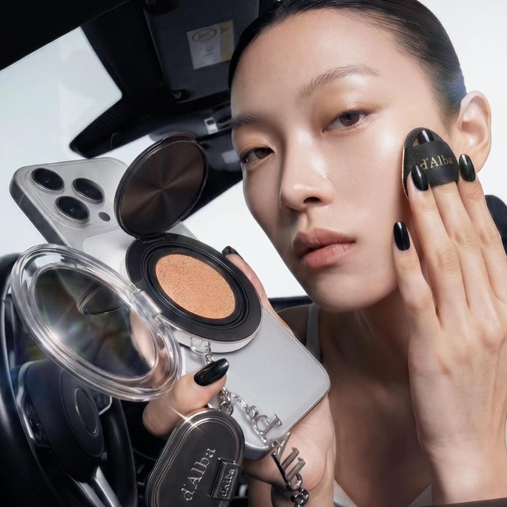 d'Alba MagSafe-Compatible Slim Cushion 6g 6 Shades — Korean Ultra-Slim Magnetic Cushion Foundation for iPhone