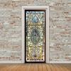 Central Retro Style Pattern 3D Door Sticker Corridor Sticker Simulation Decorative Wall Sticker Bungalow Waterproof And Moisture-Proof Wallpaper