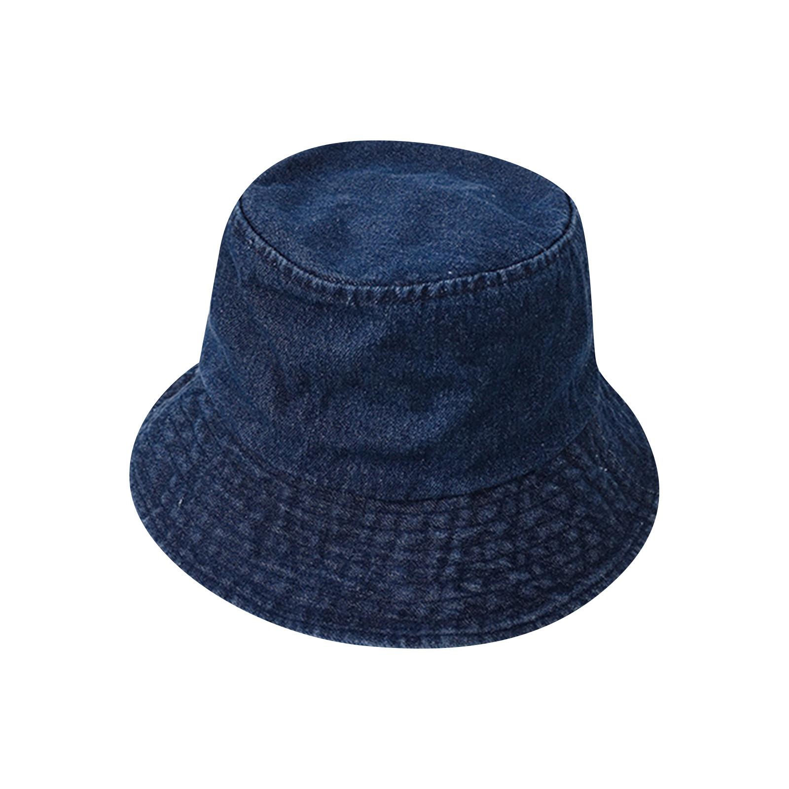 

Кепка рыболова из денима с большими полями для мужчин и женщин, тонкий дизайн на весну и лето, кепка с козырьком от солнца, закрывающая лицо, кепка-зонтик от солнца One Size синий