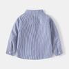 Boys' Stripes Long Sleeves Shirt Spring and Autumn Kids Stand Collar Bear Shirt K-style Baby Boy Western Style Leisure Tops
