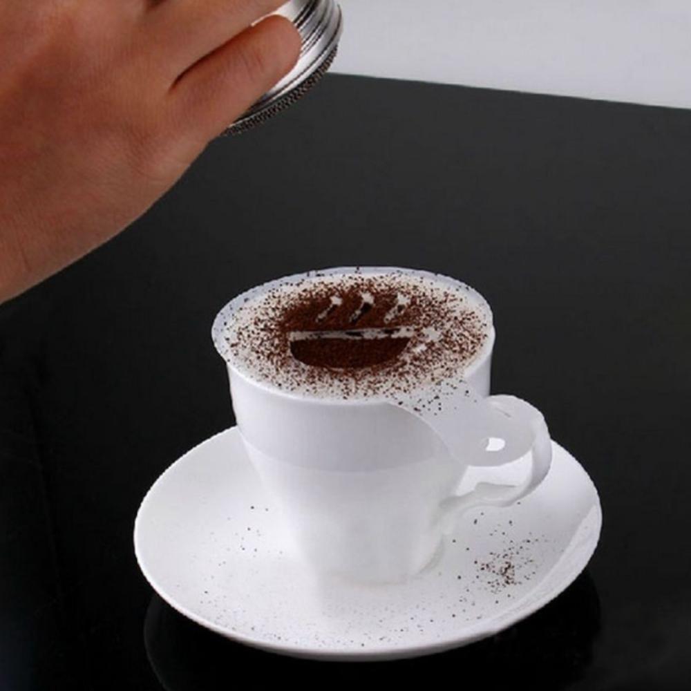 16PCS Coffee Stencils Fancy Coffee Printing Model Milk Cake Stencils Cappuccino Mold Cake Drawing Mould Home Kitchen Supplies
