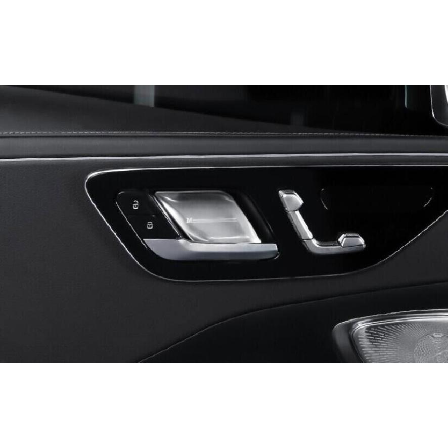 Fit For Benz EQE EQS - Silver Titanium Inner Door Bowl Cover Trim 4PCS
