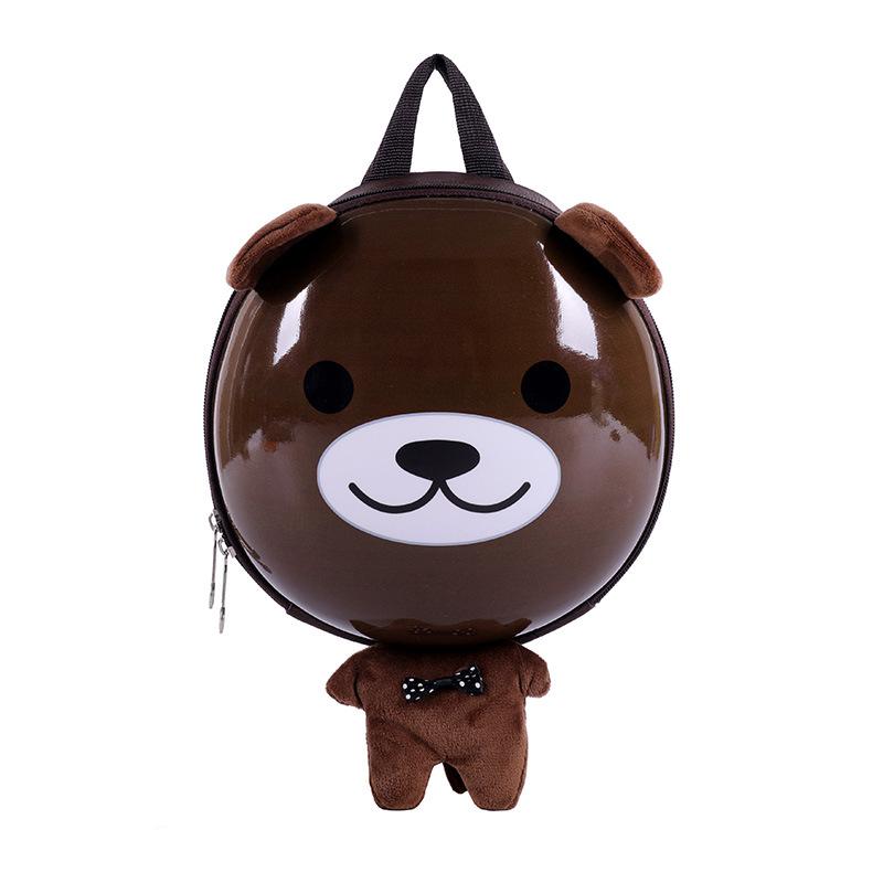 Cute Cartoon Pig Children's Backpack Stylish PVC Eggshell Kindergarten Schoolbags for Boys and Girls Preschool Student Book Bag