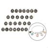 26 Pcs / Pack A-Z Enamel Alphabet Letter Charms Pendant Jewelry Bracelet