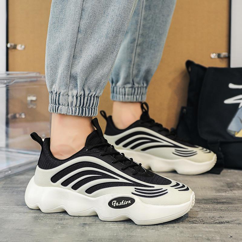 

Мужская обувь, новая платформа, папины туфли, модная и легкая повседневная обувь, увеличивающая рост, кроссовки для бега для студентов, модная спортивная обувь 39 бежевый