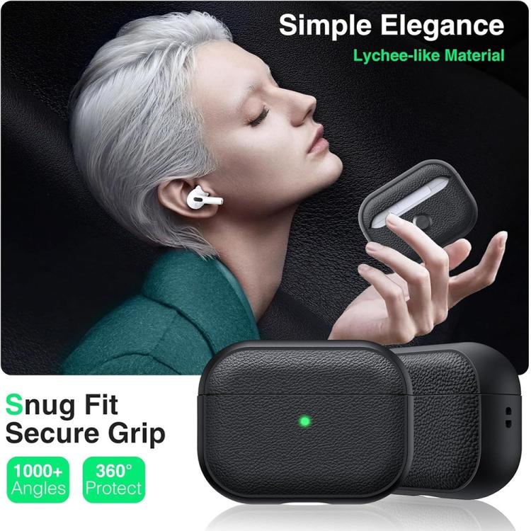 XDcase Lychee Texture TPU Earbuds Case with Buckle