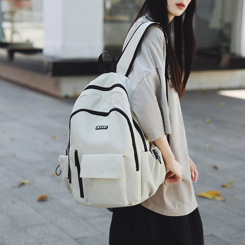 Backpack Boys Hong Kong Style Couple School Bag Women Large Capacity High School Students College Students Junior High School Students Casual Backpack