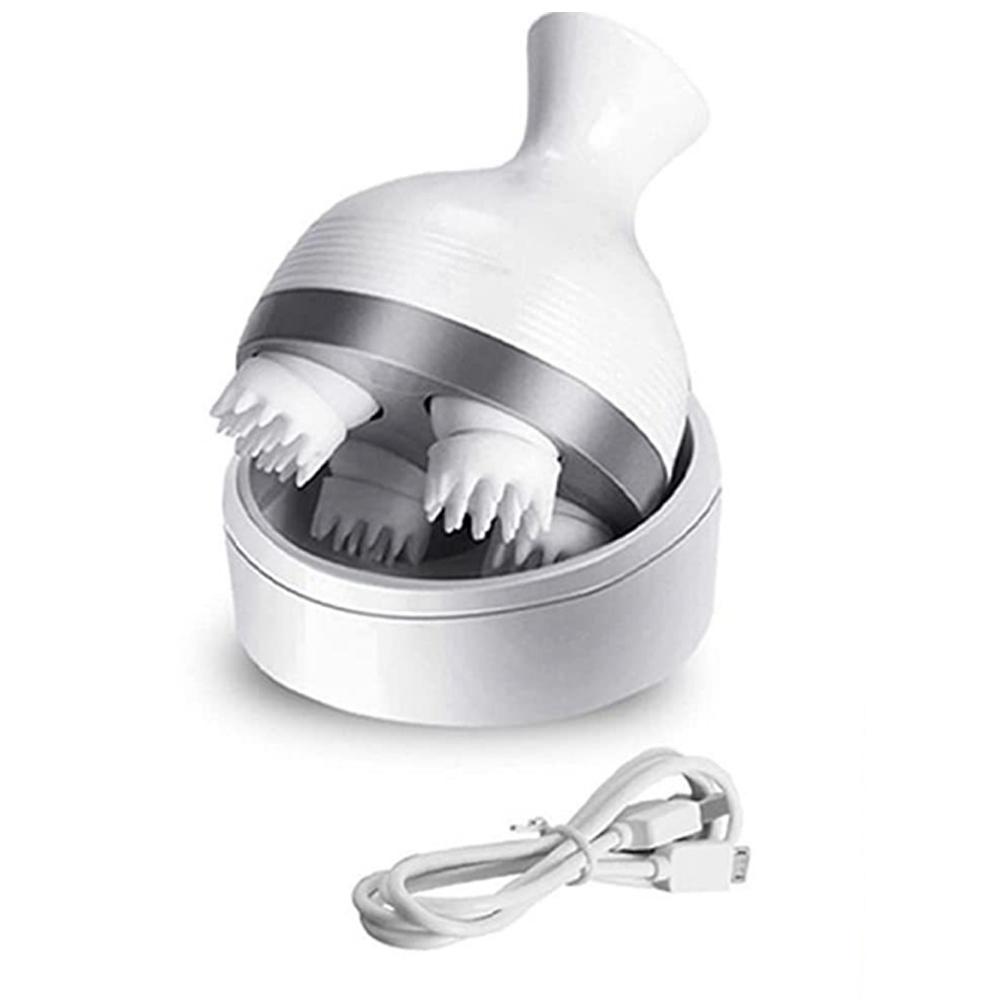 Electric Cordless Hair Scalp Massager with Kneading 4 Massage Nodes Handheld Portable Head Scratcher Massager Stress Relax