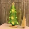 Mini LED Christmas Tree Desktop Ornaments Merry Christmas Decorations for Home Xmas Ornaments Kids Gifts 2024 Happy New Year