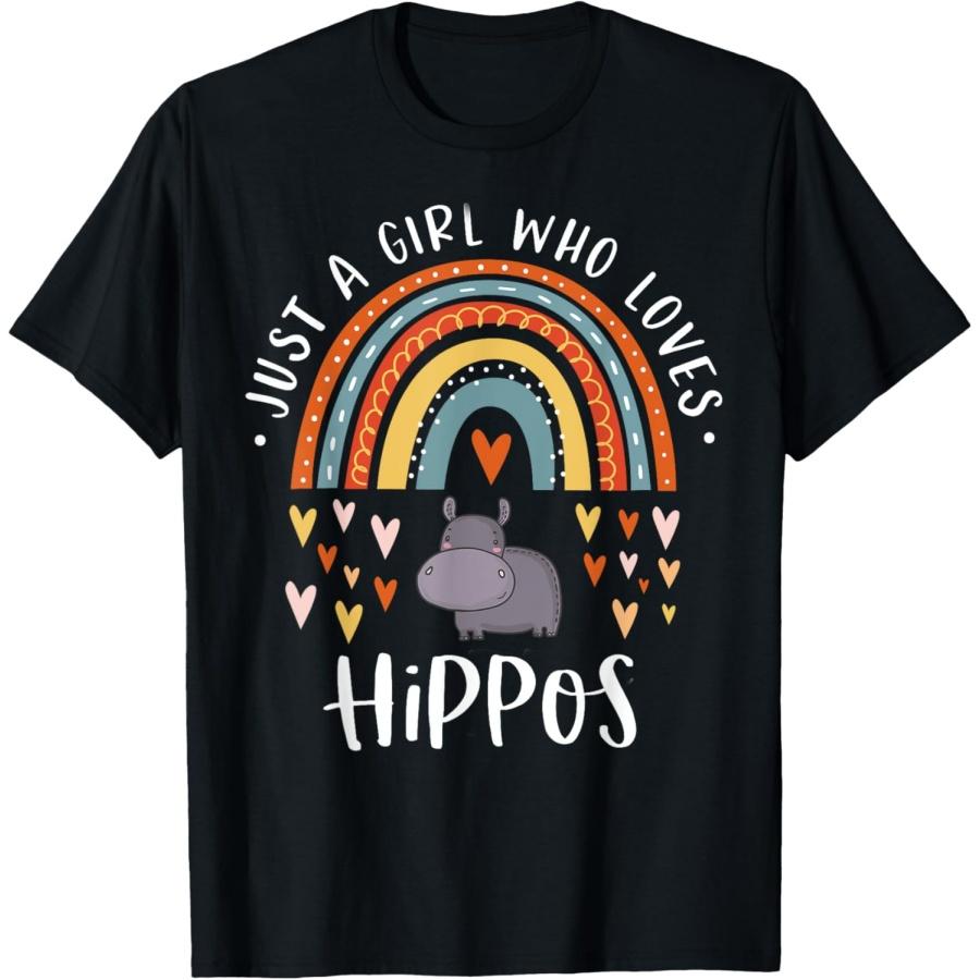 

Просто девушка, которая любит гиппопотамов, радужный подарок, футболка для любителя гиппопотамов XXXXXL чёрный