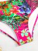2025 Floral Plus Size Bikini Swimwear for Women - European & American Style Swimsuit