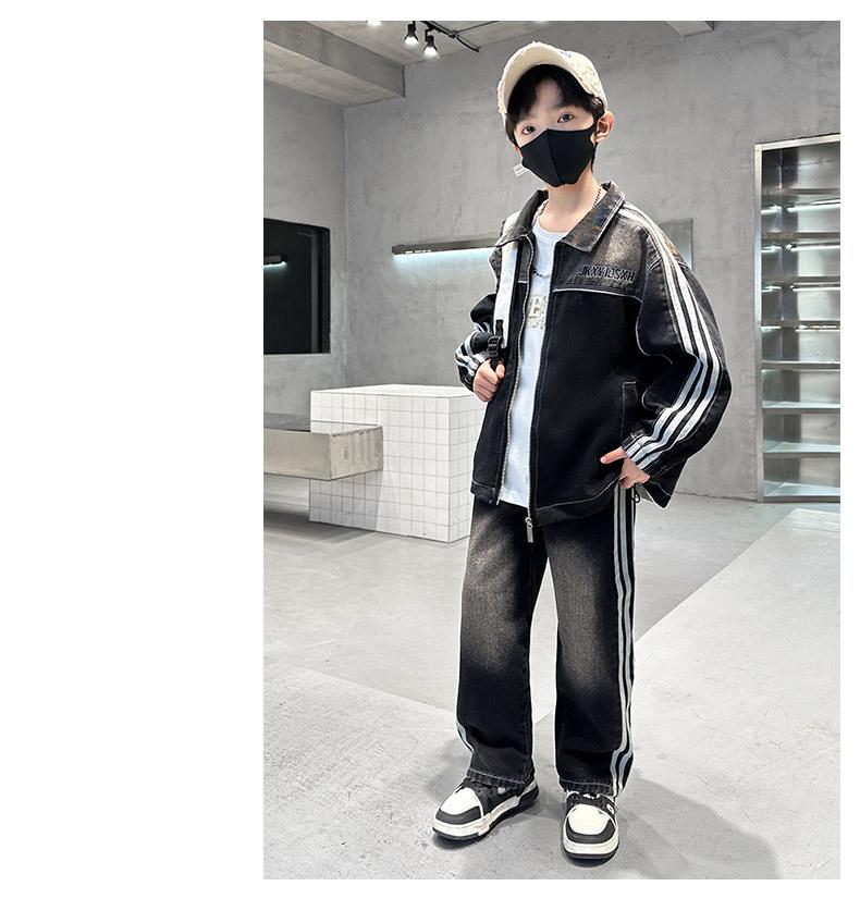 Μοντέρνο Δίκορ Σετ Τζιν για Αγόρια 2025 - Κομψό Ρούχο Άνοιξης/Φθινοπώρου για Μεγάλα Αγόρια