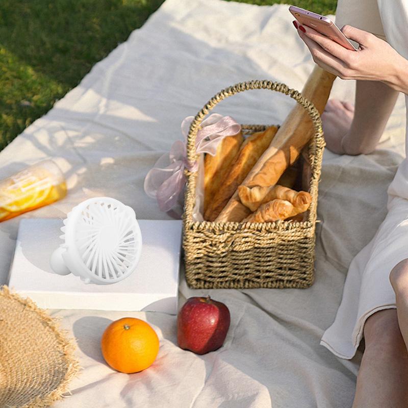 2025 New Handheld Charging Fan Cute Small Student Adjustable Rotation Fan Portable Mini USB Fans Home Electric Fans Dropshipping