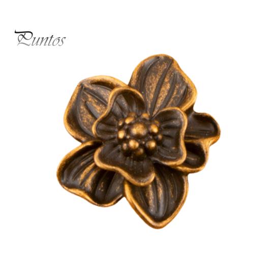 Blumenblatt-Schrankgriff, Einzelloch, robuste Zinklegierung, universeller Kommoden-/Schubladen-/Kleiderschrank-Zugknopf, Ersatz für Möbelbeschläge