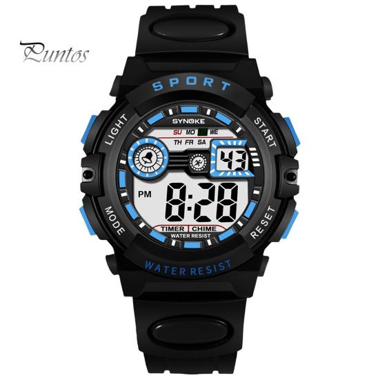 Kids Digital Watch Electronic Waterproof Multifunctional Display Fashionable LED Luminous for Student Sport