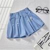 Children's denim shorts medium and large children's baby pants real pocket girls' shorts are sent on behalf of one piece.