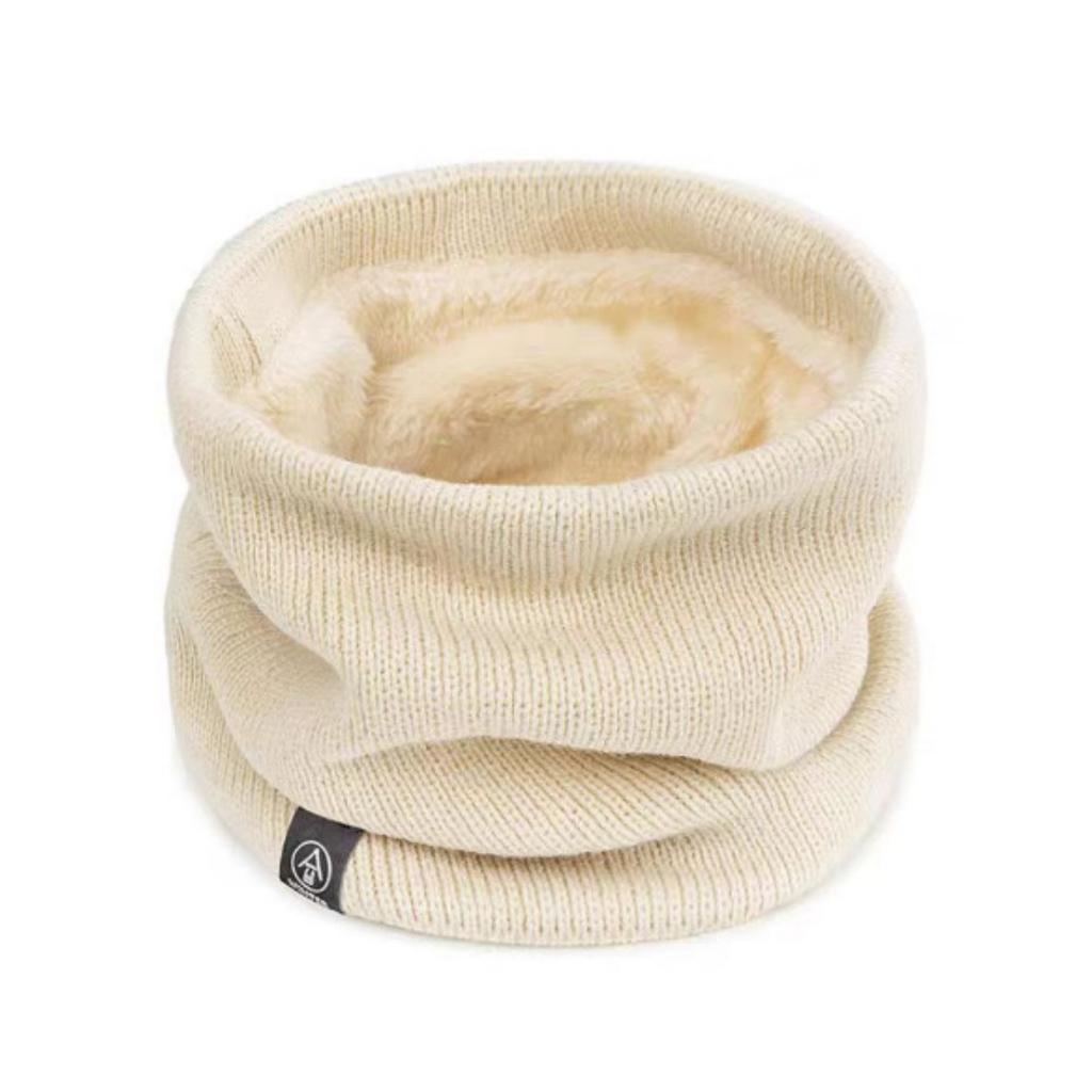 Soft Neck Warmer Winter Windproof Scarf Solid Color Windproof Cashmere Winter Ring Scarf Warm Thick Plush Warm Winter Ring Scarf