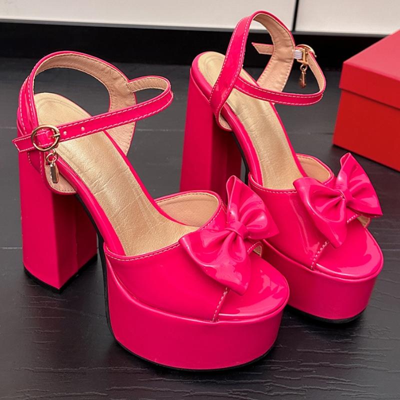 Sexy dámské sandály letní boty platforma 2025 pásky kolem kotníku modré červené vysoké podpatky žabky dámské společenské taneční boty velká velikost