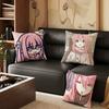 BBocchi The Rock Pillow Case Antidustmite Pillowcase Invisible Zipper Silky Short Plush Sofa Cushion Cover