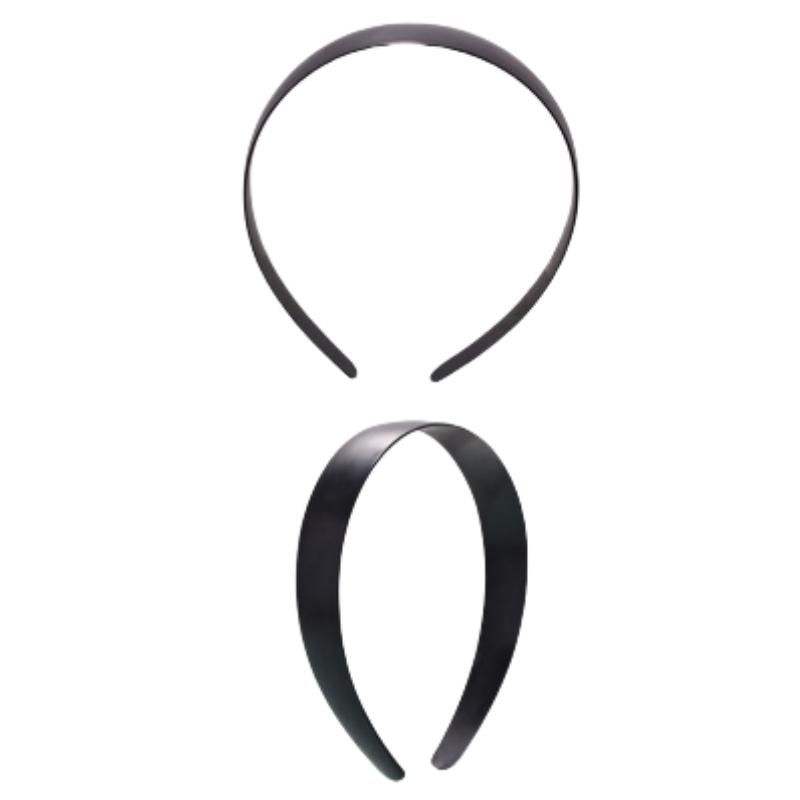 5 piezas 15/20/25/30 mm Negras Blancas Lisas Plástico Planas Diademas para el Pelo Material Ecológico Sin Dientes Diademas Accesorios para el Cabello DIY